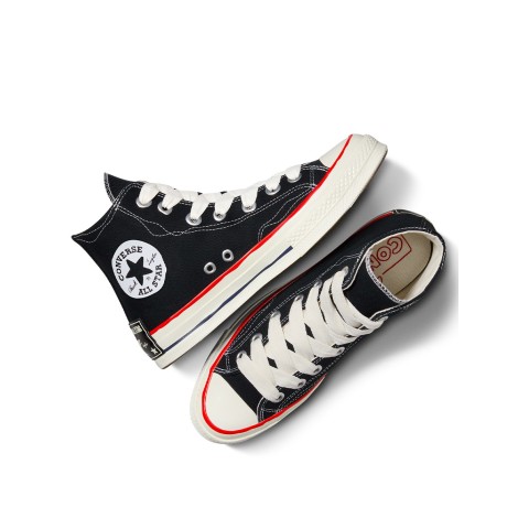 CHUCK 70 HI BLACK WHITE RED