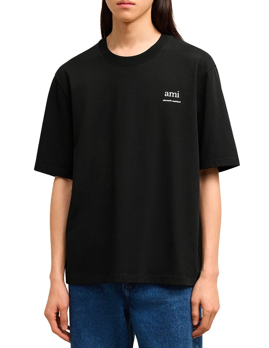 T-SHIRT AMI AM BLACK