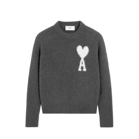 SWEATER AMI DE COEUR OFF-WHITE DARK GREY