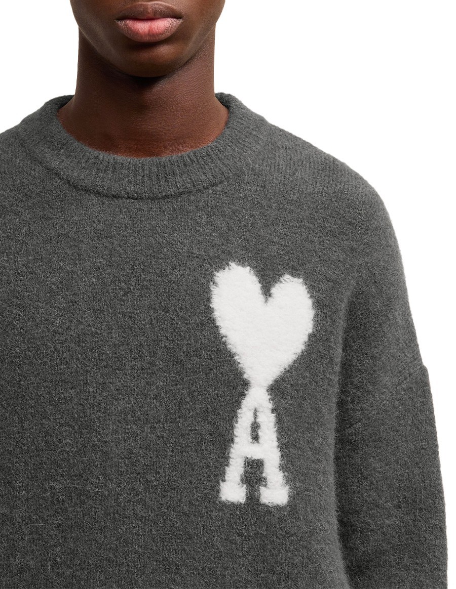 SWEATER AMI DE COEUR OFF-WHITE DARK GREY