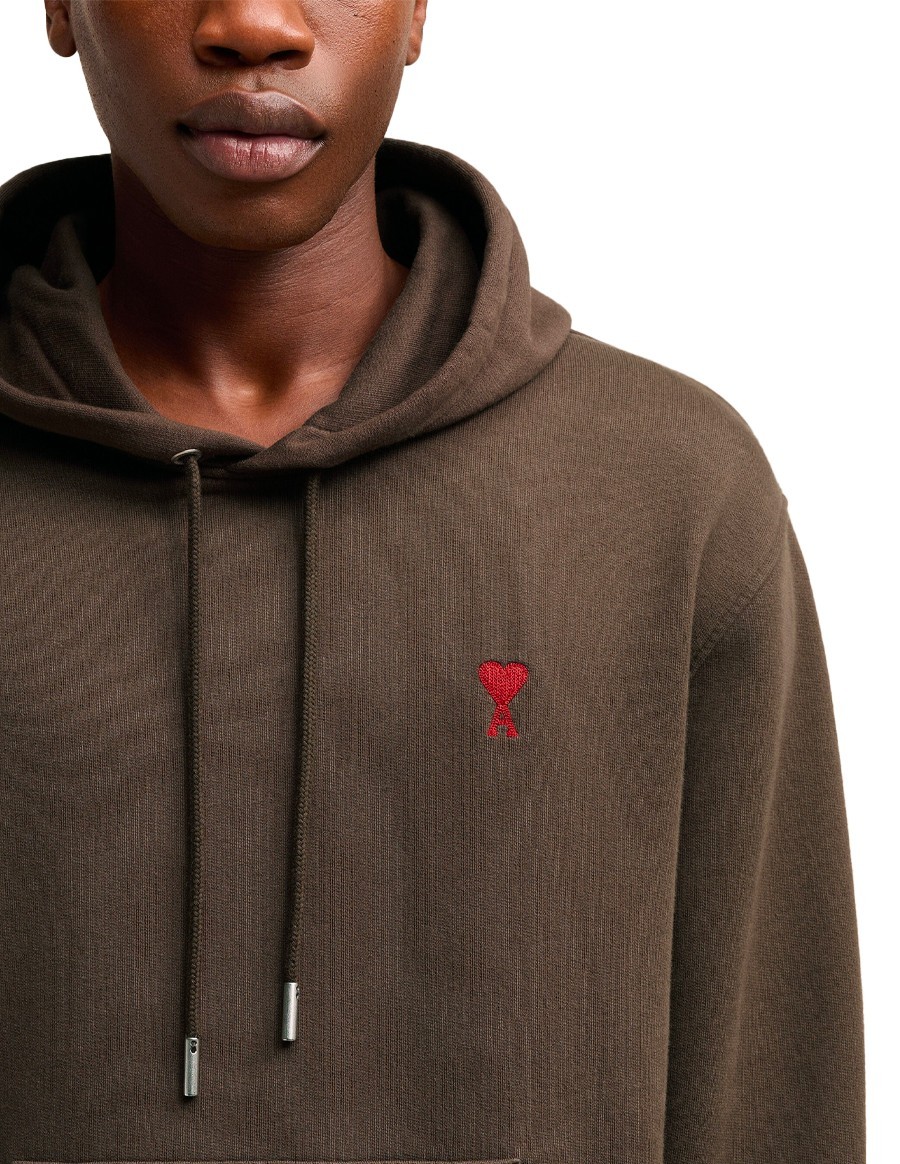 HOODIE RED AMI DE COEUR DARK COFFEE