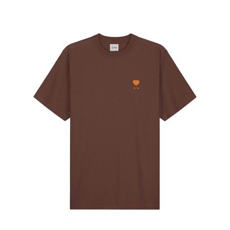 HEART LOGO T-SHIRT BROWN