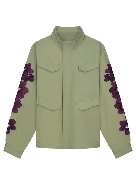 FLOWER EMBROIDERY JACKET GREEN