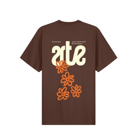 FLOWERS BACK T-SHIRT BROWN