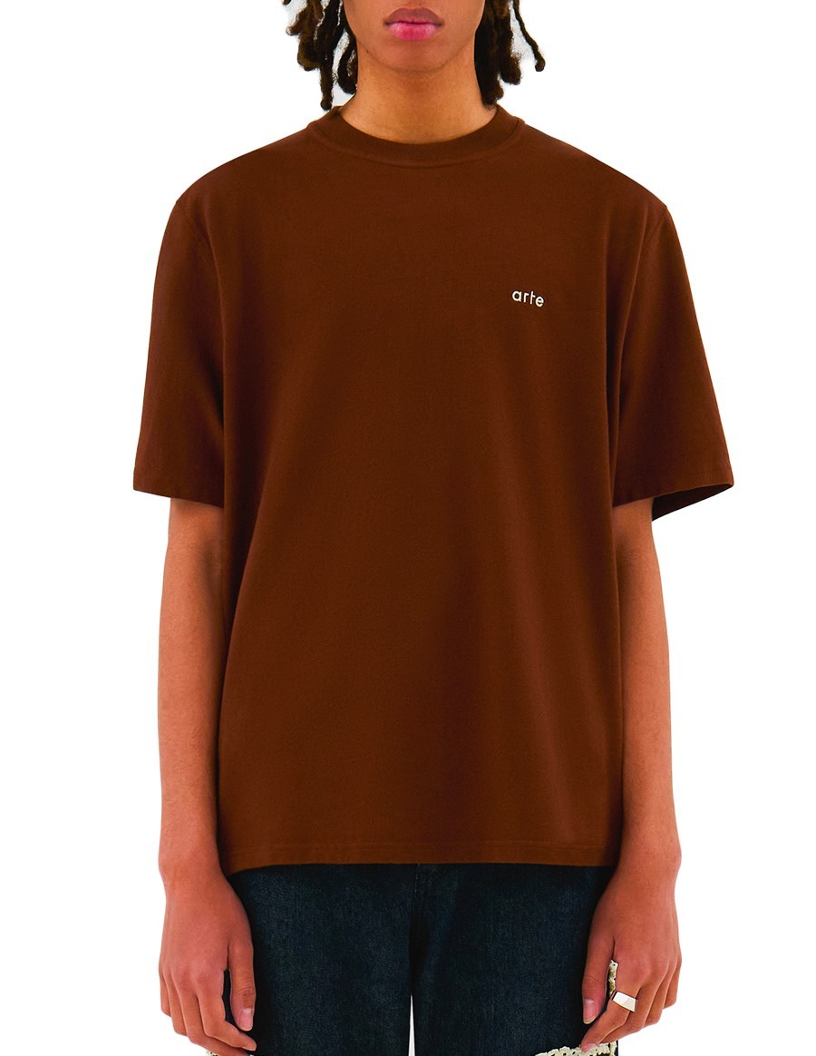 FLOWERS BACK T-SHIRT BROWN