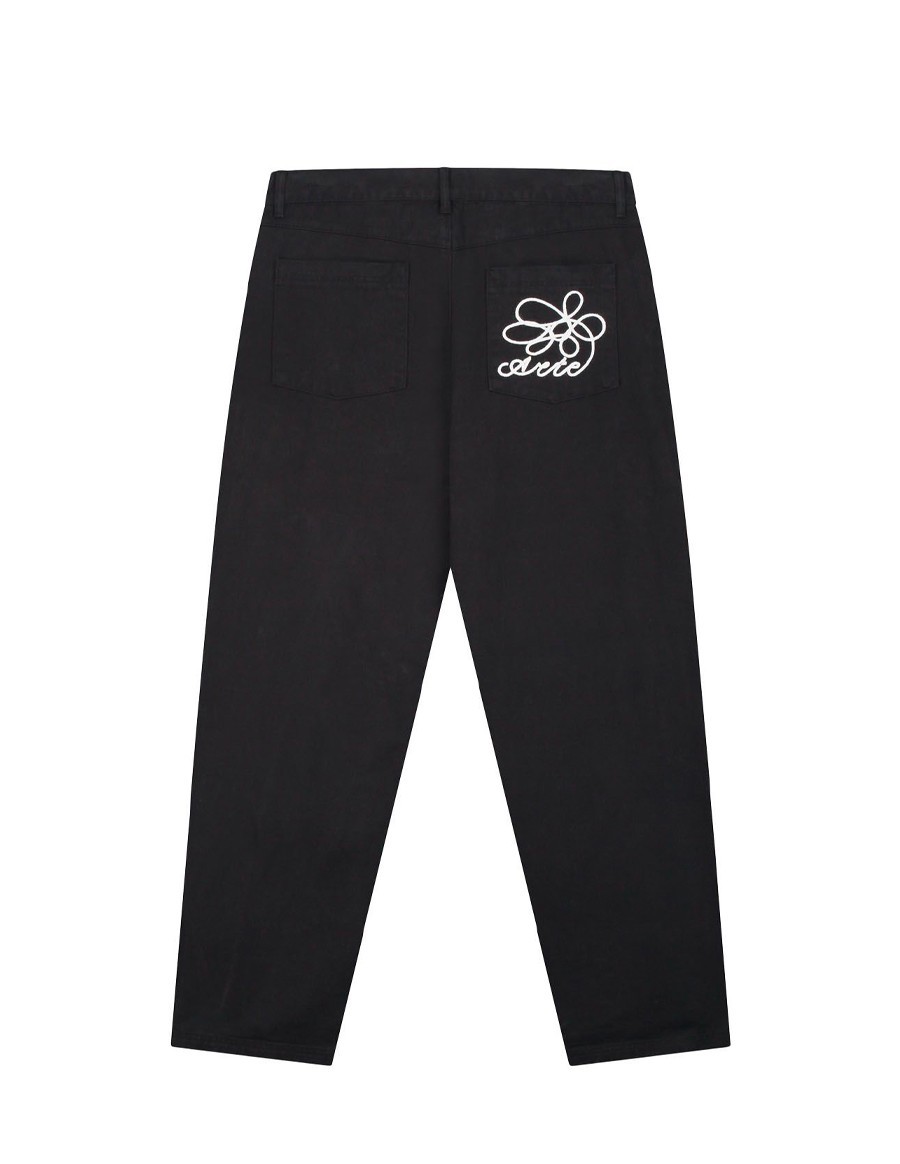 EMBROIDERY POCKET PANTS BLACK