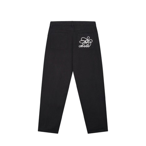 EMBROIDERY POCKET PANTS BLACK