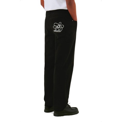 EMBROIDERY POCKET PANTS BLACK