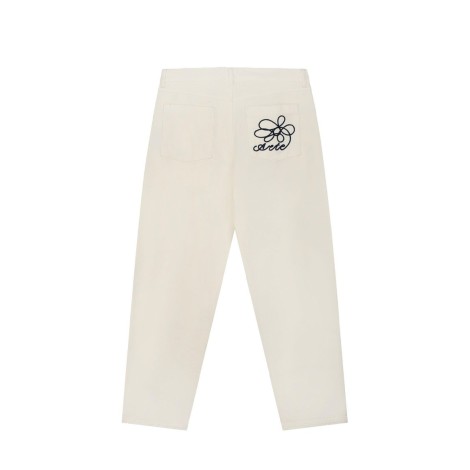 EMBROIDERY POCKET PANTS NATURAL