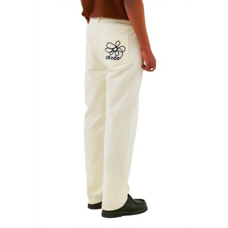 EMBROIDERY POCKET PANTS NATURAL