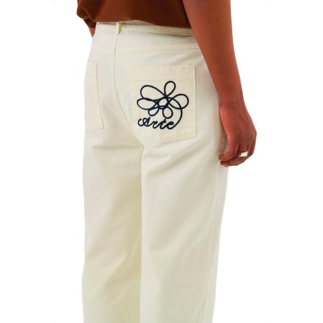 EMBROIDERY POCKET PANTS NATURAL