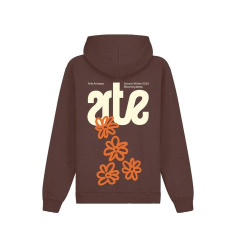 BLOOMING IDEAS HOODIE BROWN