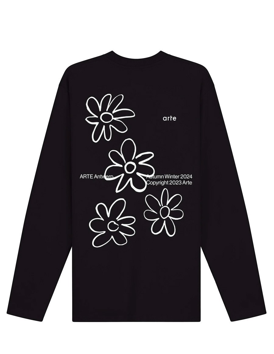 FLOWERS LONGSLEEVE BLACK