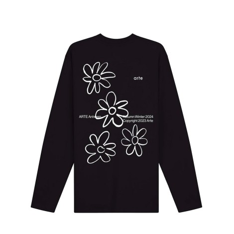 FLOWERS LONGSLEEVE BLACK