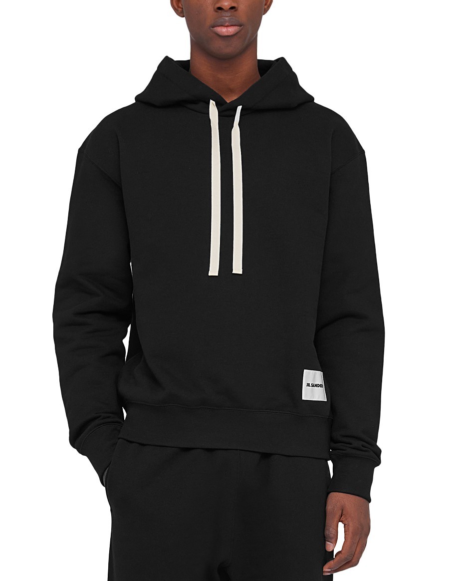 HOODIE SWEATSHIRT SUSTAINABLE COTTON BLACK