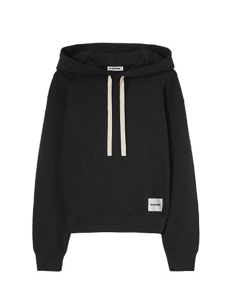 HOODIE SWEATSHIRT SUSTAINABLE COTTON BLACK