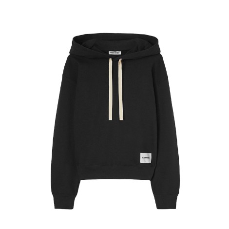 HOODIE SWEATSHIRT SUSTAINABLE COTTON BLACK