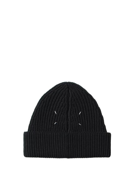 BEANIE FOUR STITCHES BLACK