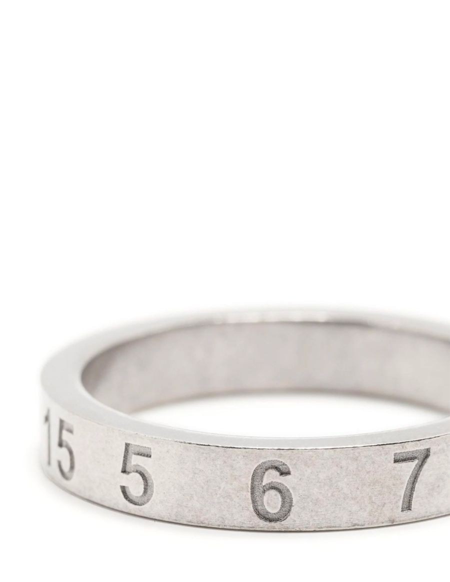 RING NUMERICAL ENGRAVED SILVER 4MM