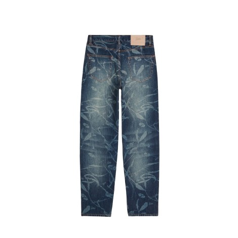 PATTA LEAVES LASER PRINTED DENIM JEANS