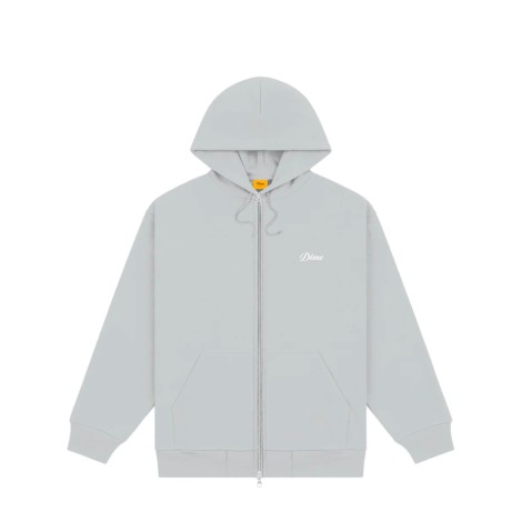 HOODIE ZIP CURSIVE STONE SILVER