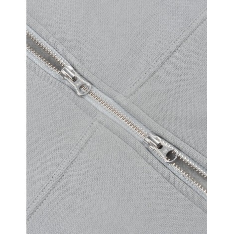 HOODIE ZIP CURSIVE STONE SILVER