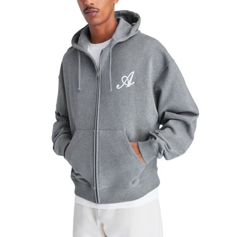 HOODIE MAINE ZIP UP GREY MELANGE