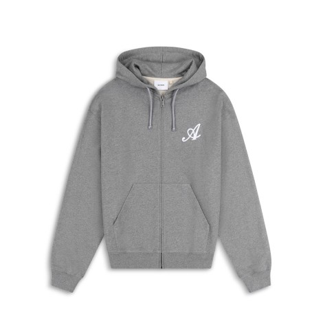 HOODIE MAINE ZIP UP GREY MELANGE