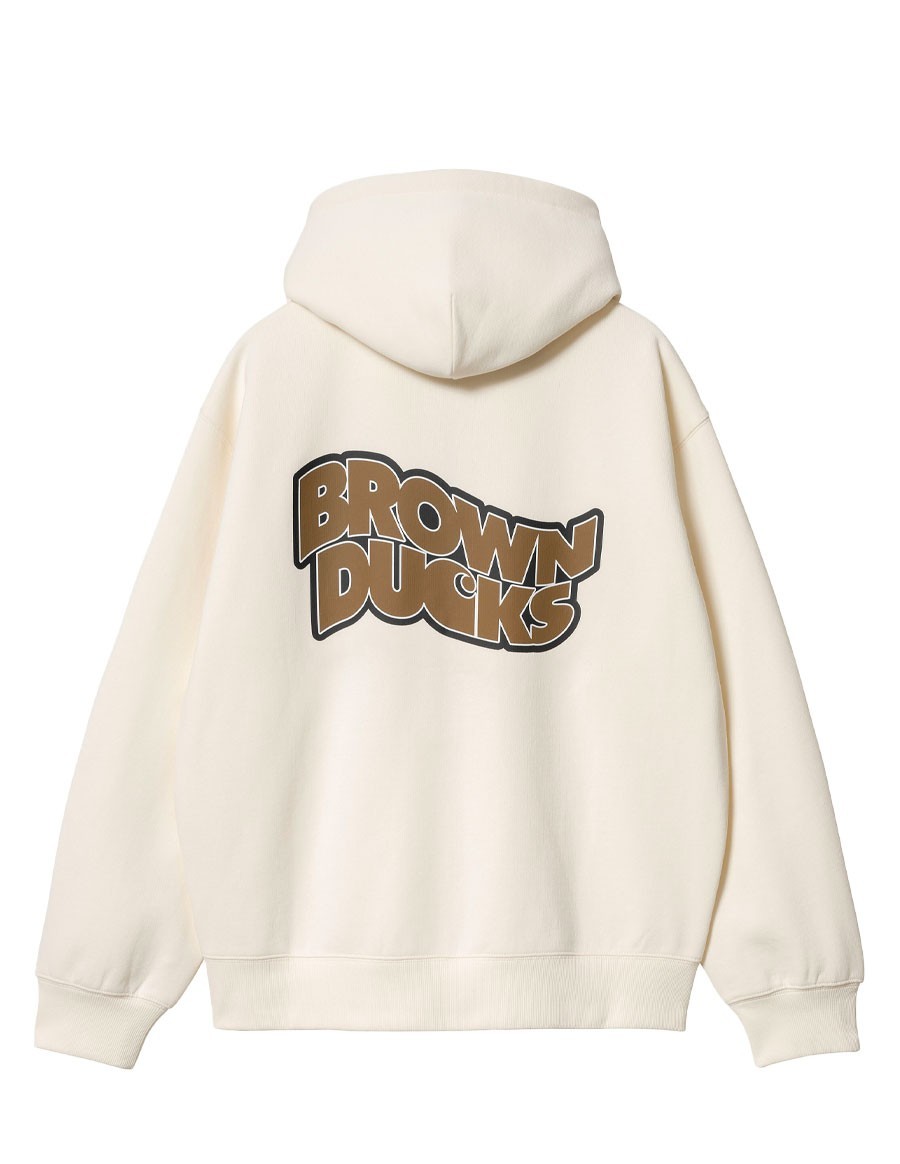 JACKET HOODED BROWN DUCKS WAX