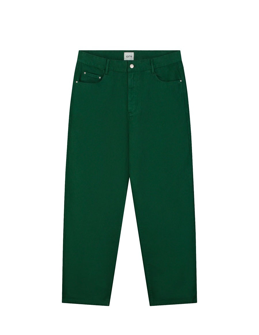 EMBROIDERY POCKET PANTS GREEN