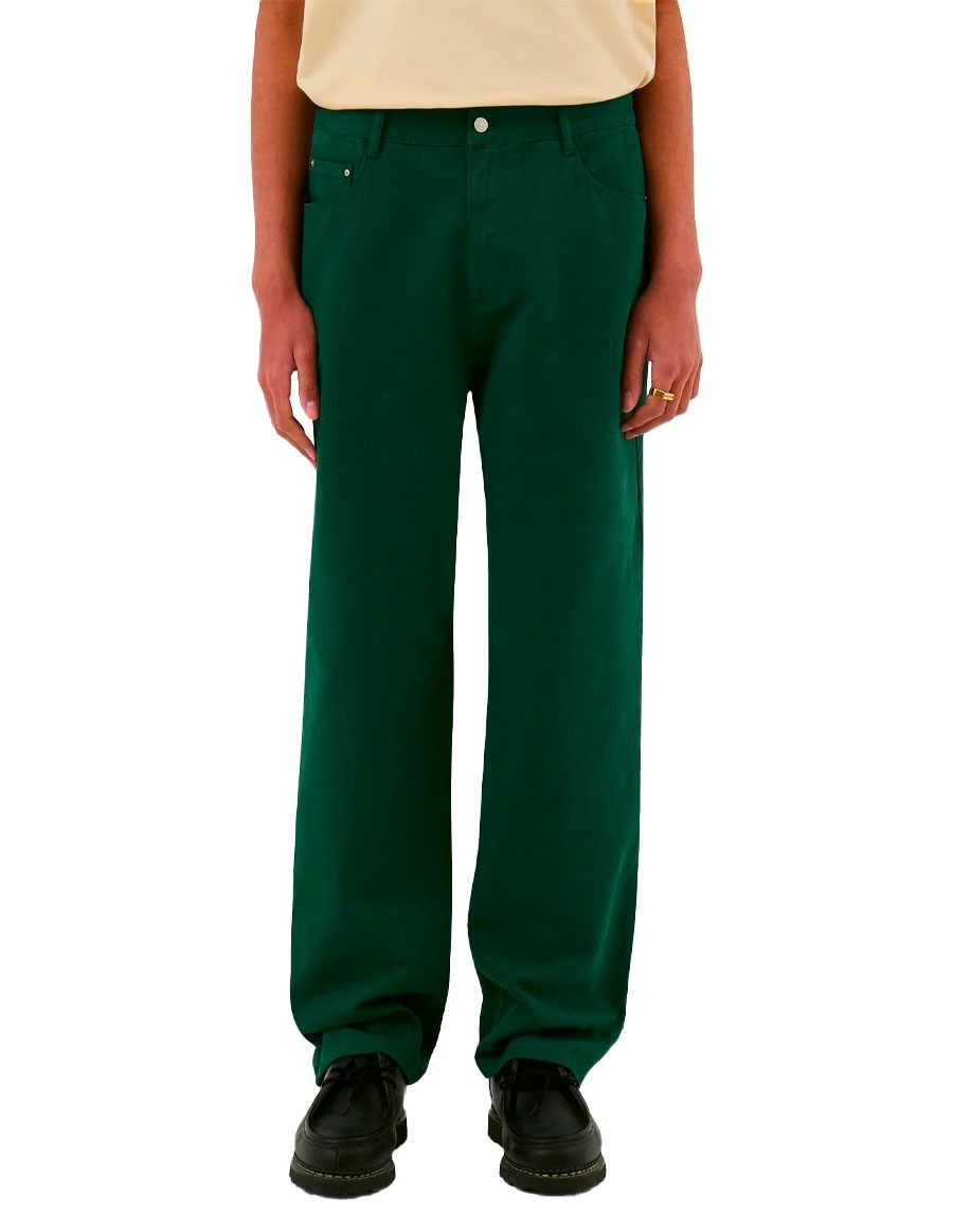 EMBROIDERY POCKET PANTS GREEN