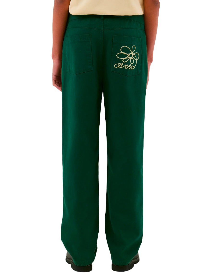 EMBROIDERY POCKET PANTS GREEN