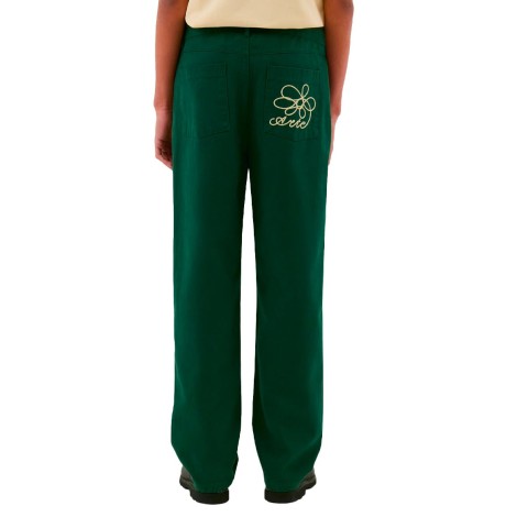 EMBROIDERY POCKET PANTS GREEN