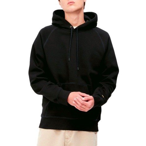 SWEAT HOODED CHASE BLACK GOLD