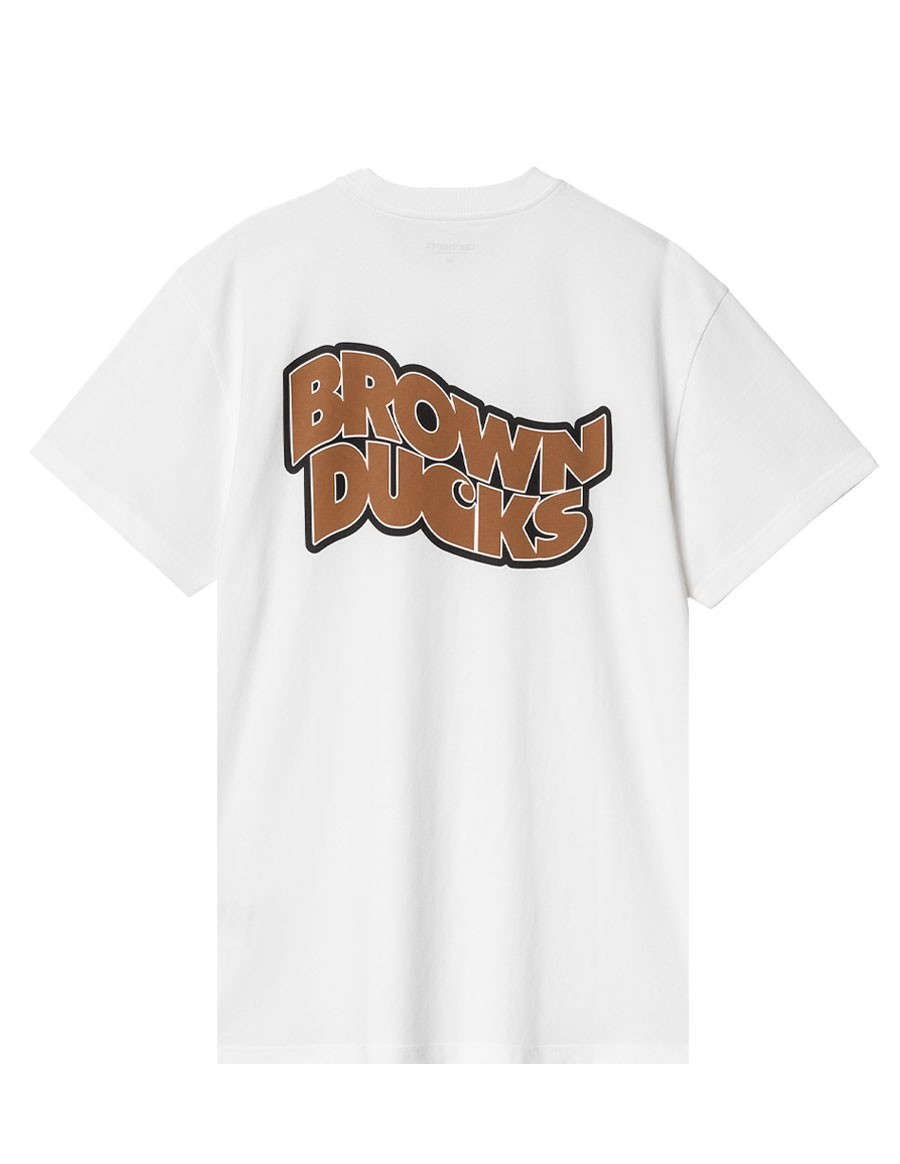 TSHIRT DUCKS BROWN WHITE