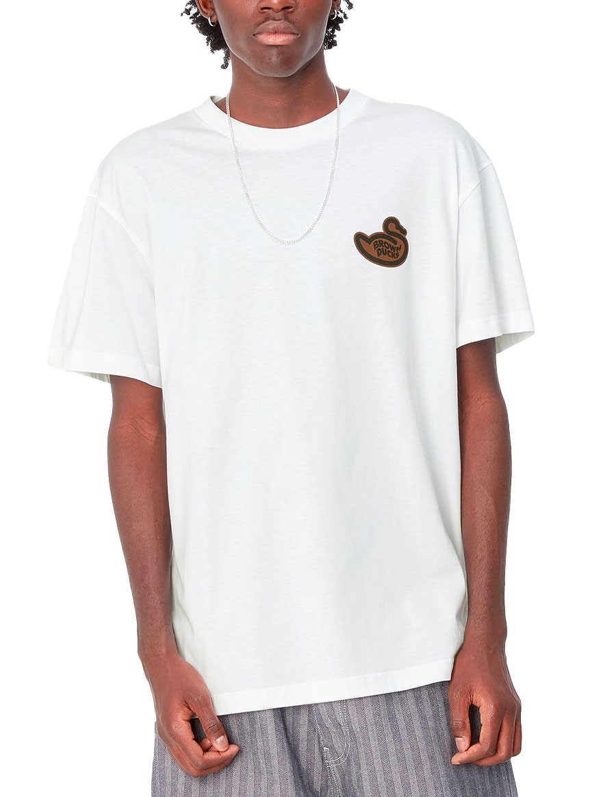 TSHIRT DUCKS BROWN WHITE