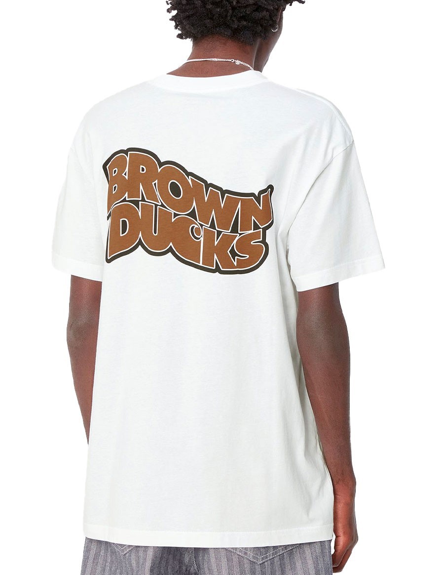 TSHIRT DUCKS BROWN WHITE