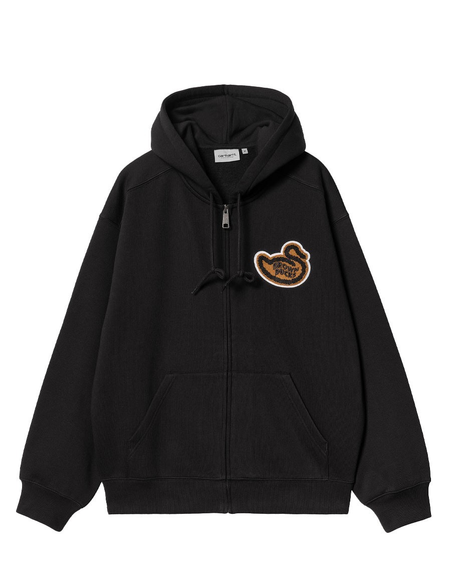 SWEAT HOODED DUCKS BROWN BLACK