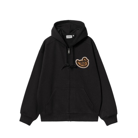 SWEAT HOODED DUCKS BROWN BLACK