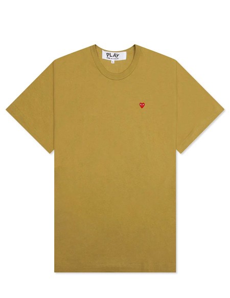 T-SHIRT SMALL HEART CDG PLAY OLIVE