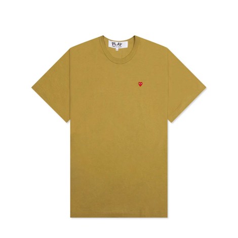 T-SHIRT SMALL HEART CDG PLAY OLIVE