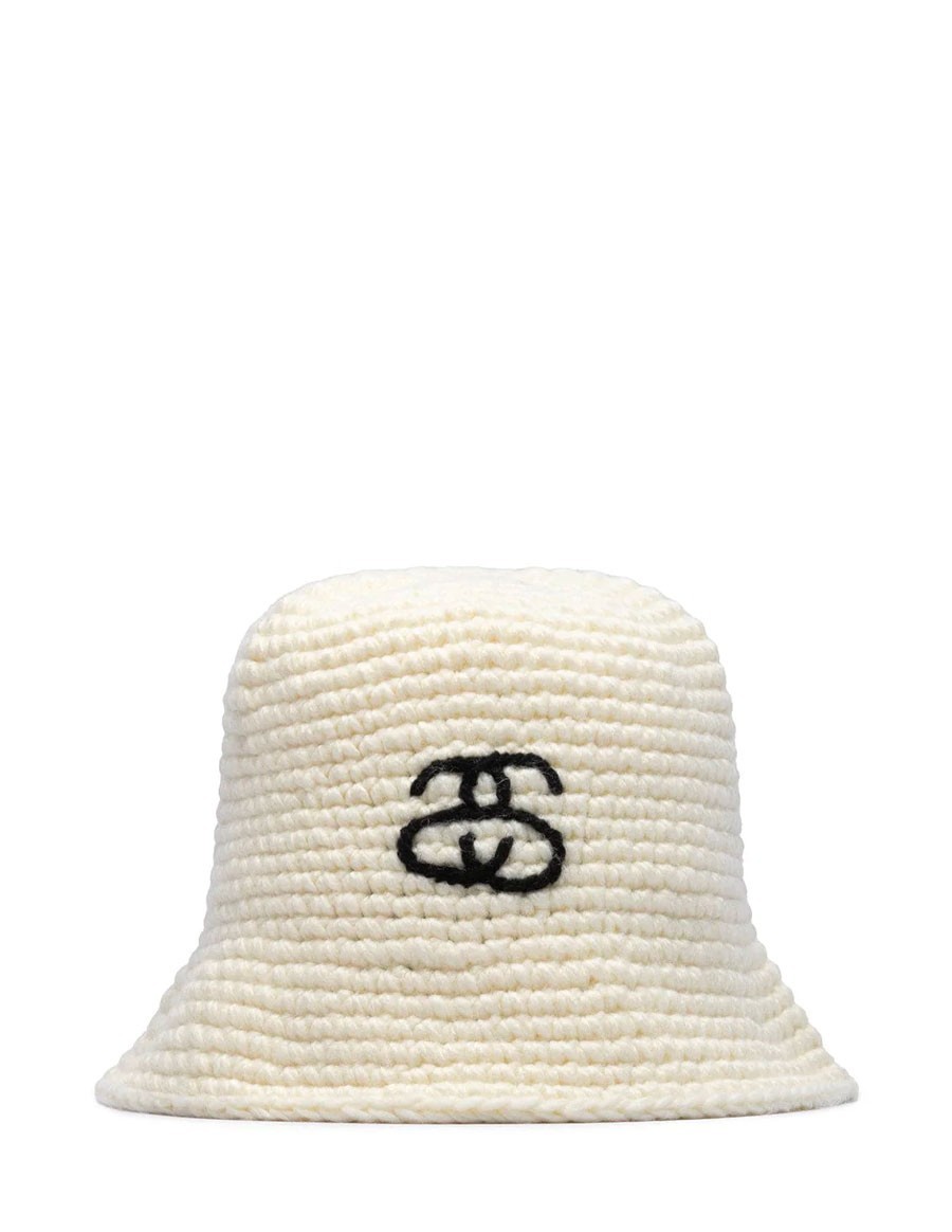 SS LINK KNIT BUCKET HAT BONE