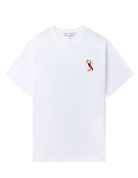 T-SHIRT PUFFIN EMBROIDERY WHITE