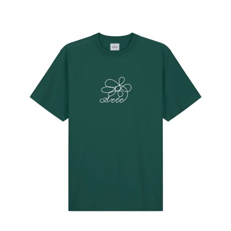 FLOWER EMBROIDERY T-SHIRT GREEN