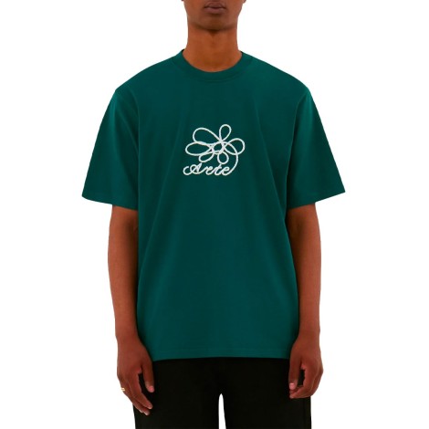 FLOWER EMBROIDERY T-SHIRT GREEN