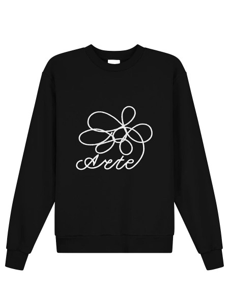 FLOWER LOGO CREWNECK BLACK