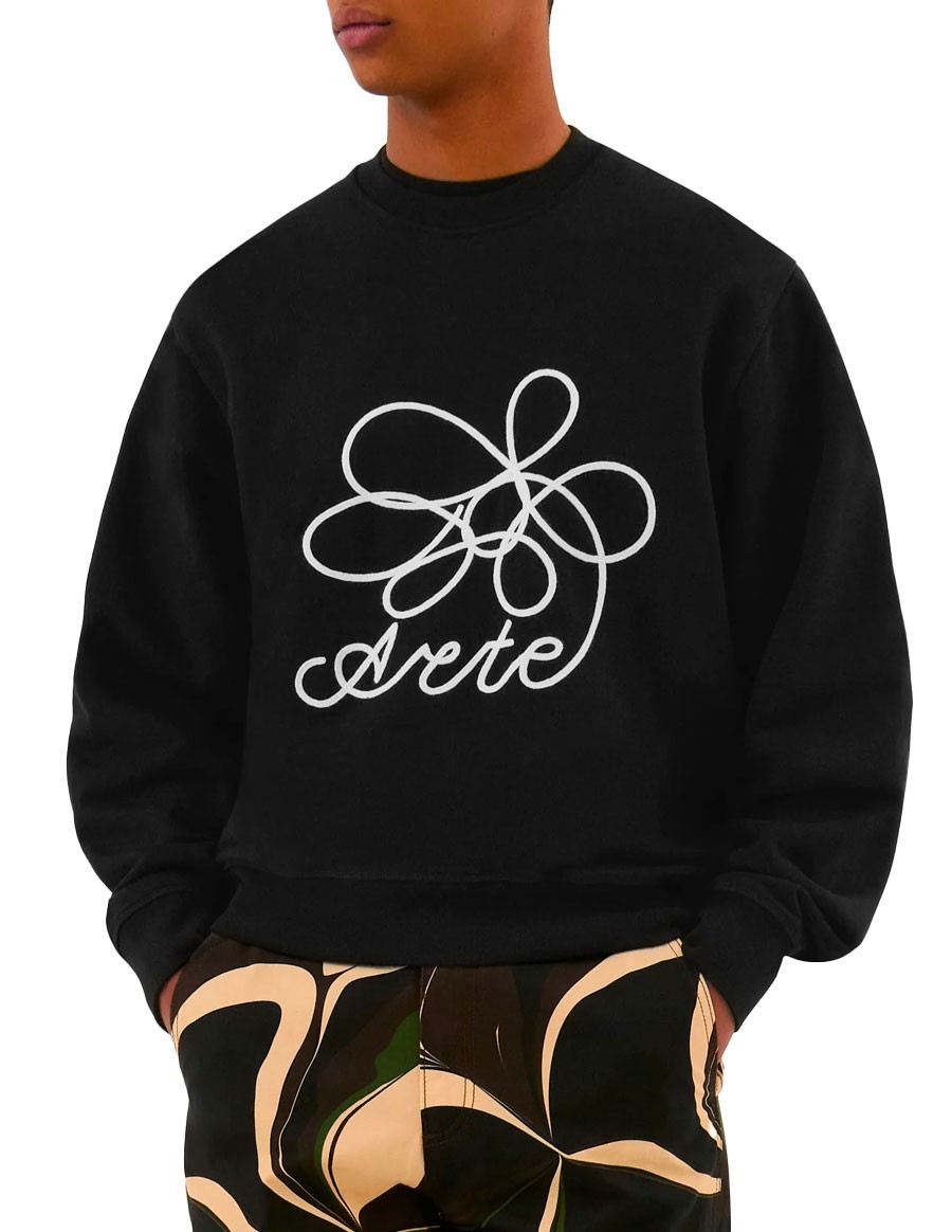 FLOWER LOGO CREWNECK BLACK