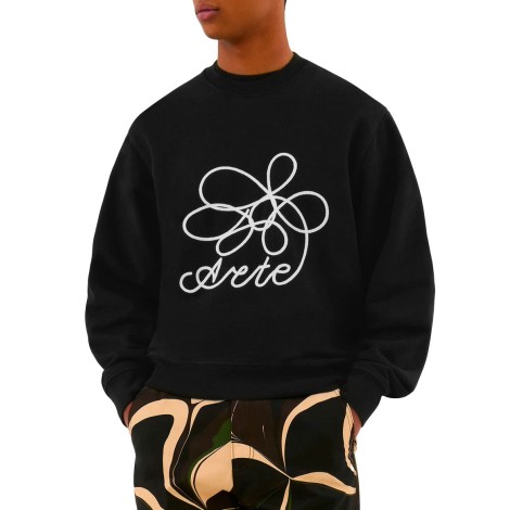 FLOWER LOGO CREWNECK BLACK