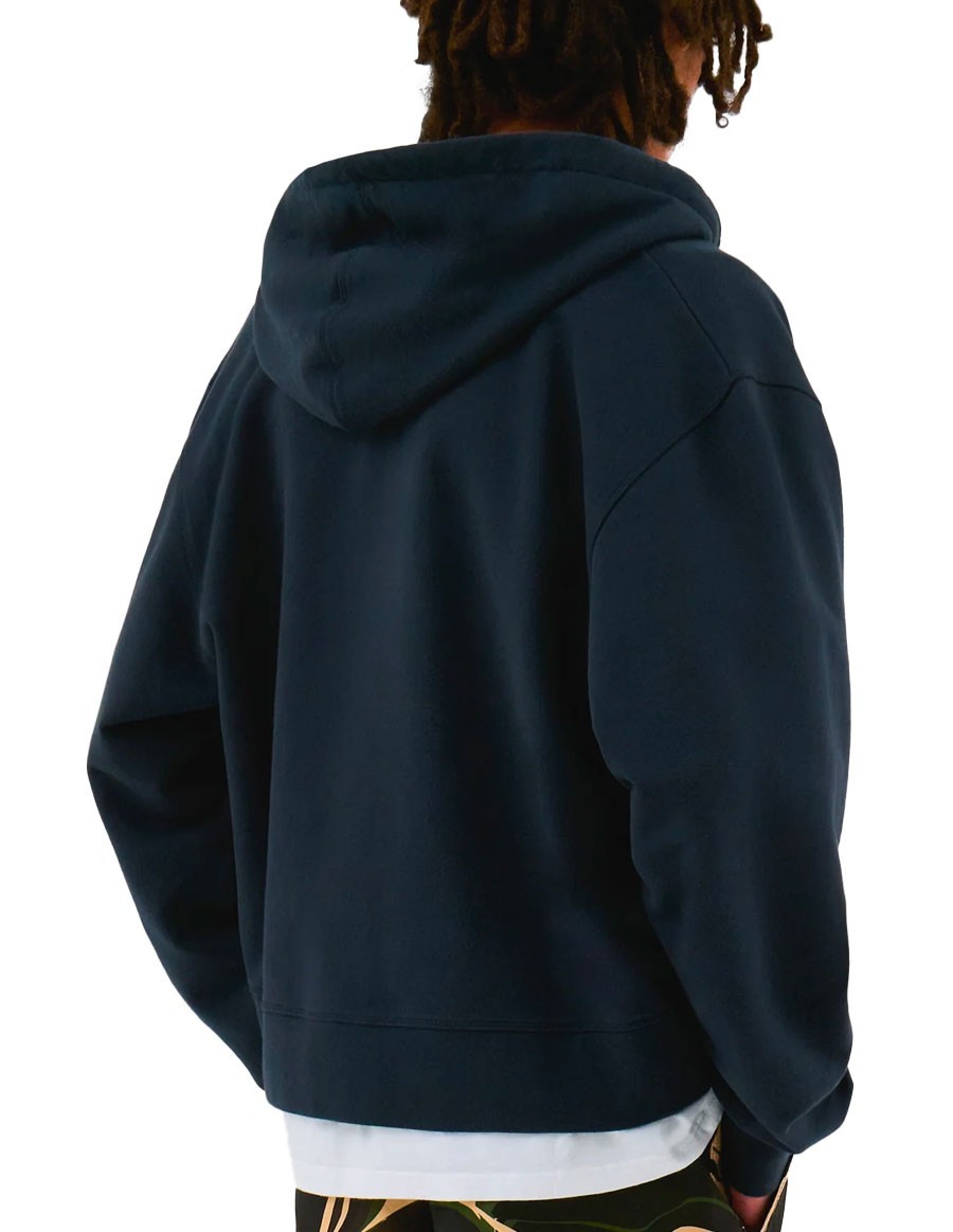 FLOWER LOGO ZIP HOODIE NAVY