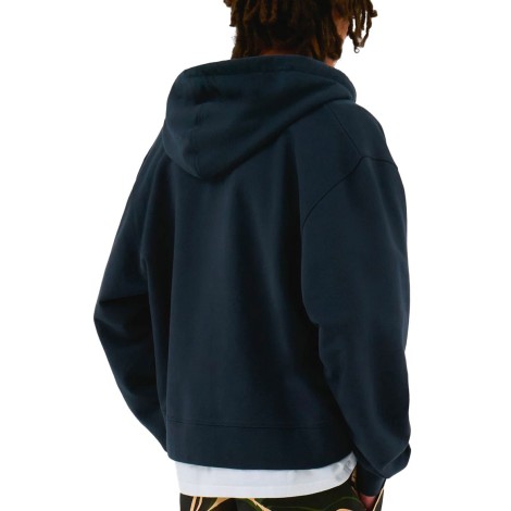 FLOWER LOGO ZIP HOODIE NAVY